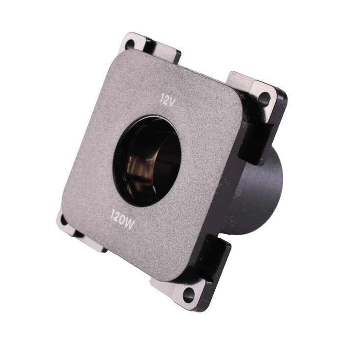 Presto 5 stuks Presto Contactdoos 12V Groot Inbouw S-10.000 Zwart