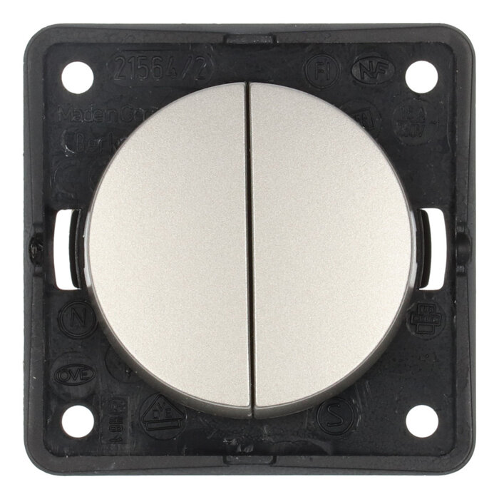 Berker Berker Serieschakelaar Flow/Pure Inbouw RVS Mat