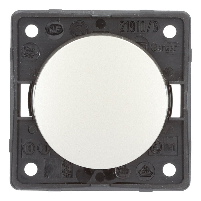 Berker Berker Aan/Uitschakelaar Flow/Pure Inbouw RVS Mat 230V