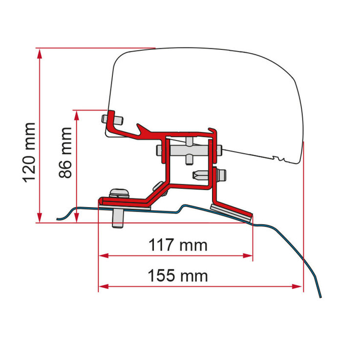 Fiamma Fiamma Ford Custom Kit H1-L1 >2012 F40Van