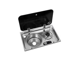 Navy Load Navy Load Kookplaat 1-Pits met Spoelbak Links 505x305