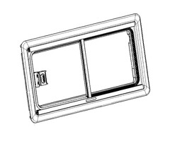 Dometic Dometic Raam met Buitenframe Donkergrijs