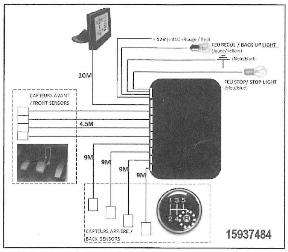 Vechline Vechline Parkeersensoren Set 8 12/24V