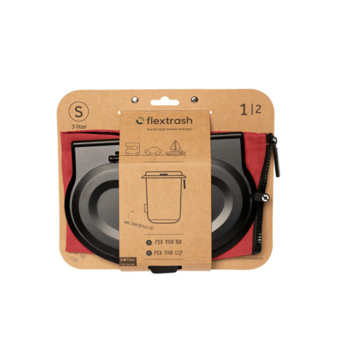 Flextrash Flextrash Afvalbak S 3L Autumn Red