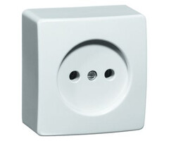 Fjord Outdoor Contactdoos Enkel 230V Opbouw Wit zonder Randaarde