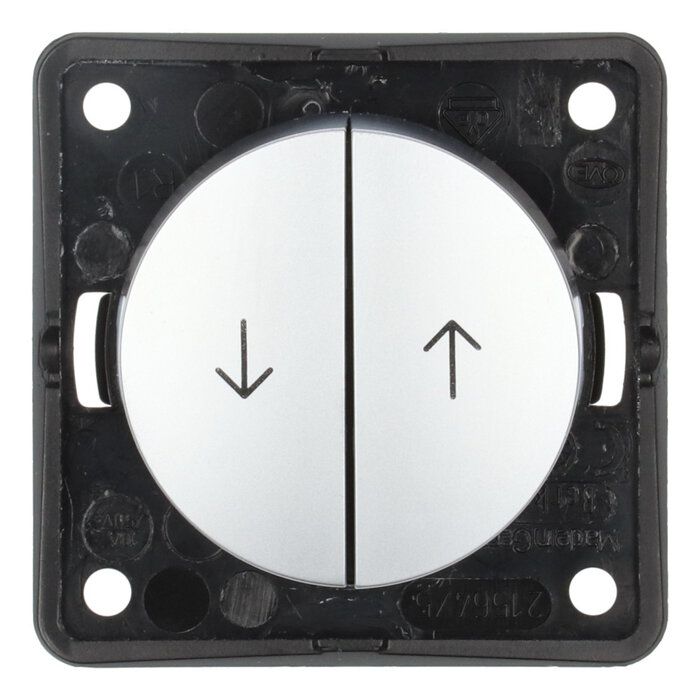 Berker Berker Jalouzie Drukcontact Flow/Pure Inbouw Chroom Mat