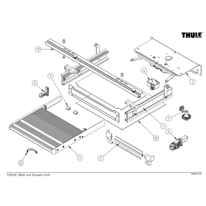 Thule Thule Front protection slide out 700 V12-VAN / V16-Ducato