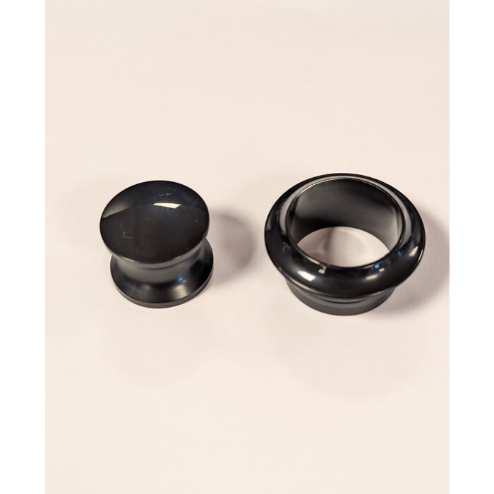 FjordOutdoor Knop+Ring Pushlock Zwart 2st.