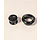 Knop+Ring Pushlock Zwart 2st.