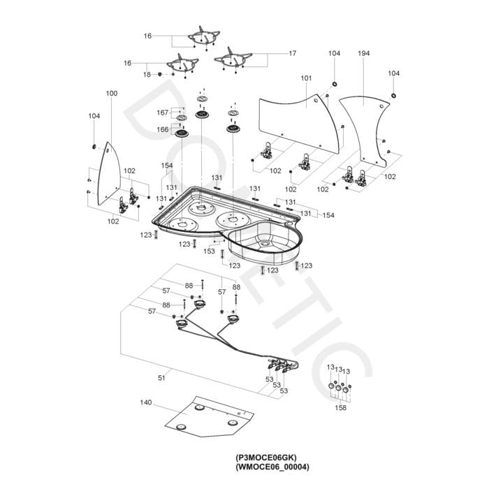 Dometic Dometic Glasdeksel centraal CE06 (Nr. 101)