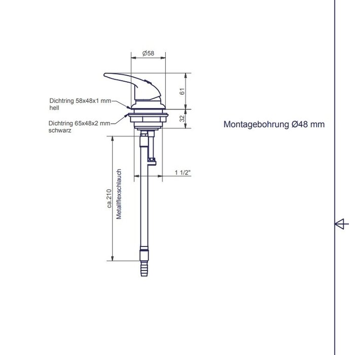 Comet Comet Douchemengkraan 3/8"-1/2