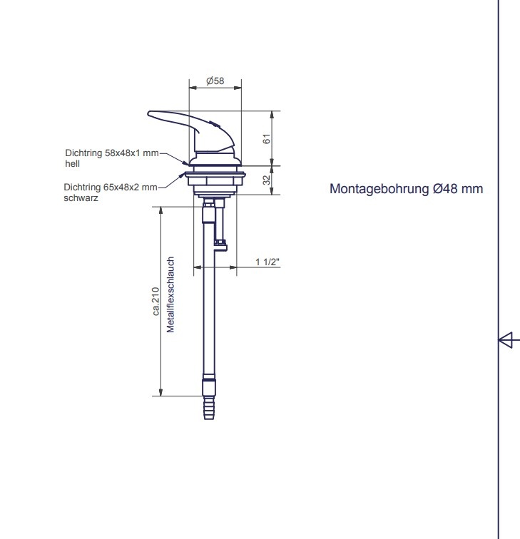 Comet Comet Douchemengkraan 3/8"-1/2