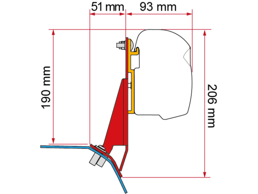 Fiamma Fiamma Kit Ford Custom V710 / VW Transporter T7 F45S F43Van