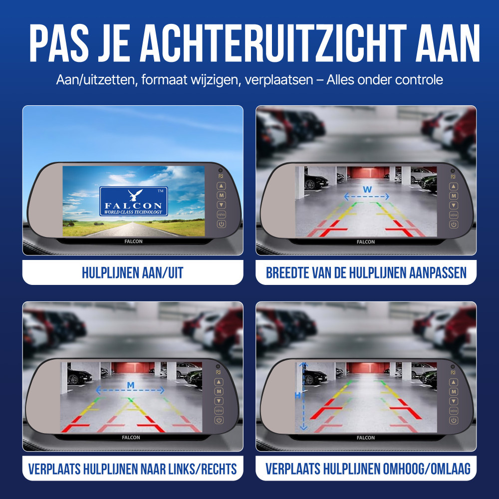 Falcon Falcon Achteruitrijcamera + Digitale Spiegel