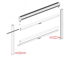 Dometic Dometic Combi 3000 Zijgeleiders Crèmewit