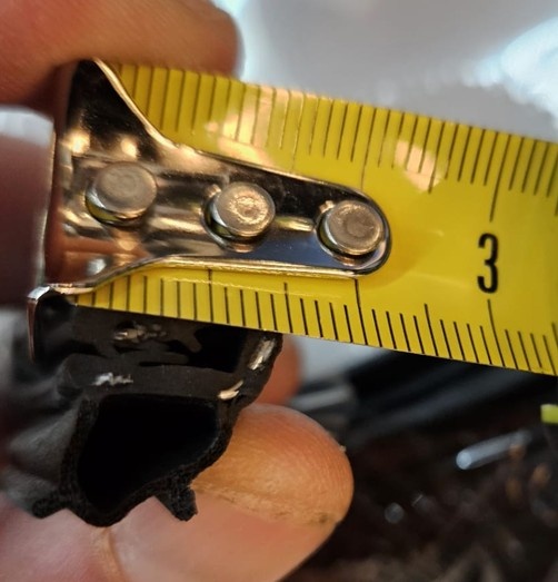 Fjord Outdoor Klemprofiel met Sponsrubber Zijkant 1-3mm 5mtr