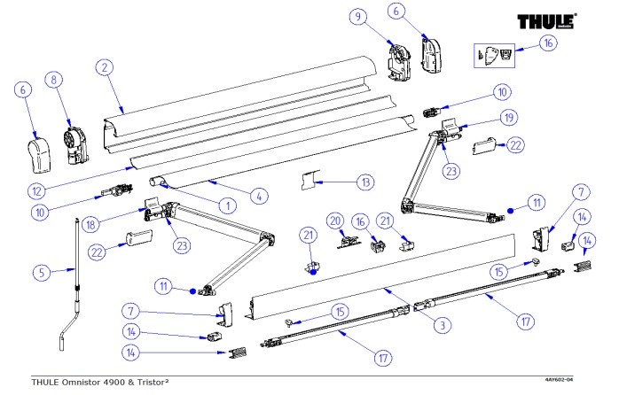 Thule Thule Lead Rail 4200/4900 4.00 wit