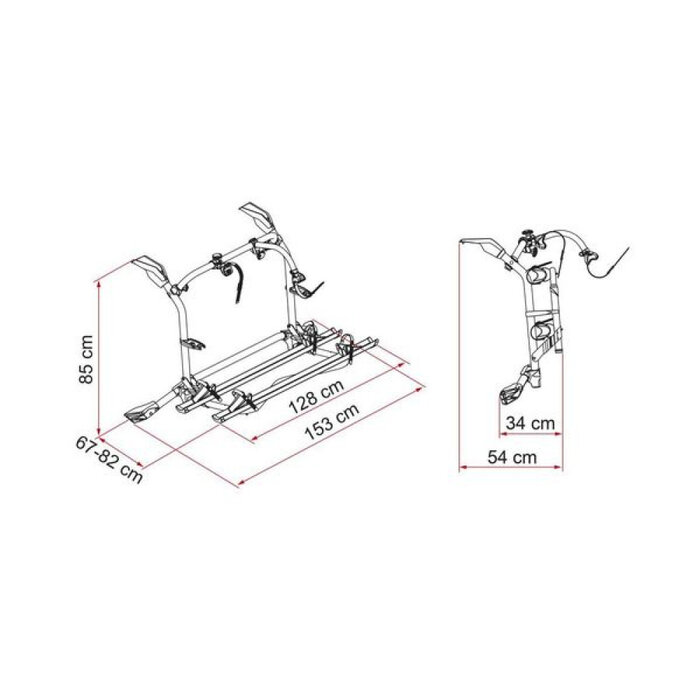 Fiamma Fiamma Carry-Bike VW T6 Pro Deep Black Gemonteerd