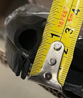 Fjord Outdoor Klemprofiel met Sponsrubber Bovenkant 2-5mm 50mtr