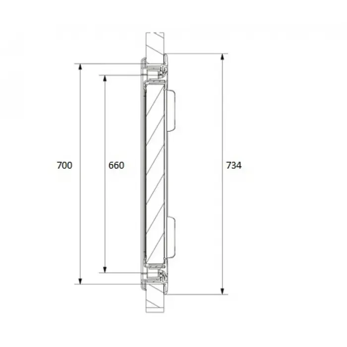 Dometic Dometic Serviceluik SK4 70x30.5cm Wit