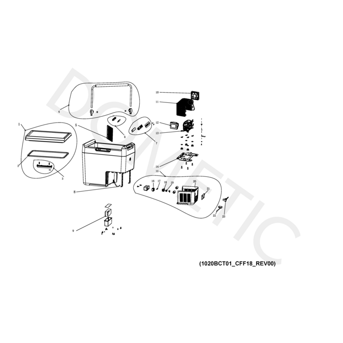Dometic Greeplijst Dometic CFF18 koelbox