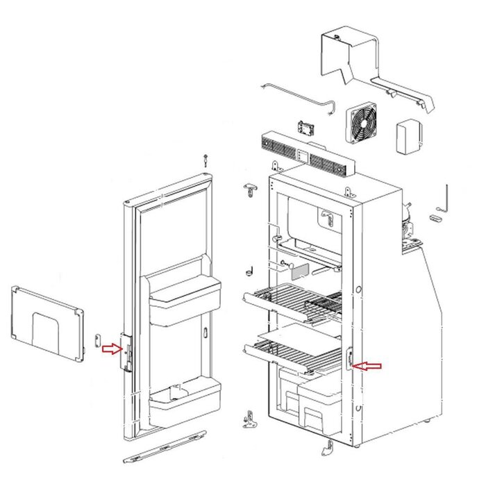 Thetford Thetford Handvat met Slotplaat T1090