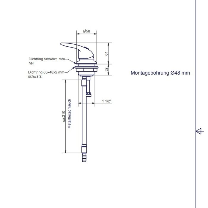 Comet Comet Douchemengkraan 3/8"-1/2