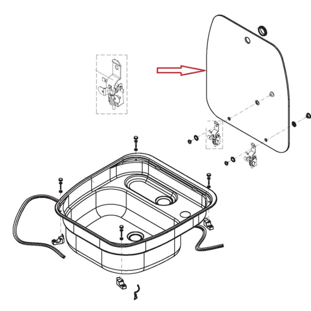 Dometic Dometic CE99B400/ 445 Glasplaat