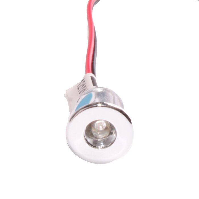 FjordOutdoor Inbouwspot Mini Chroom 18mm Blauw Licht