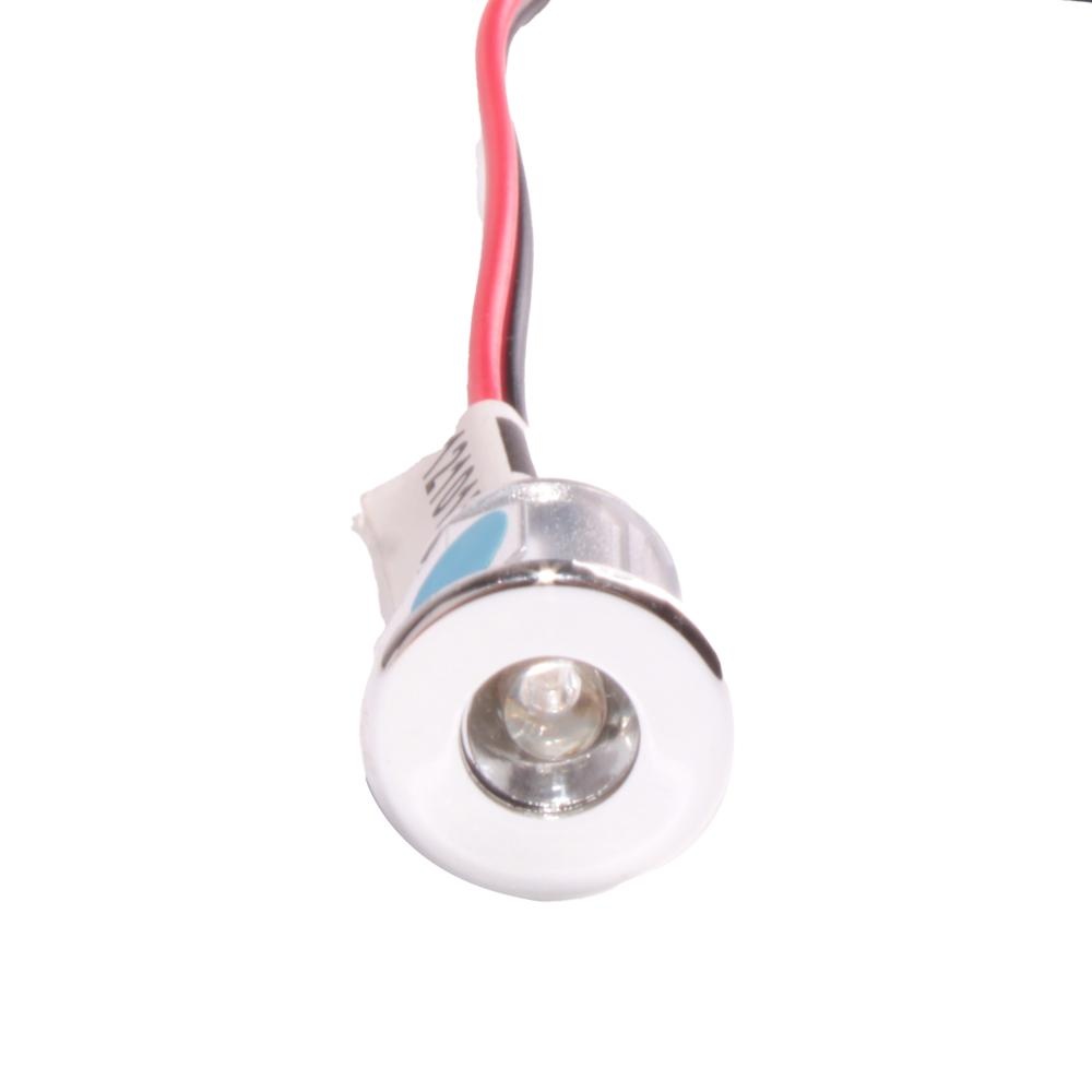 Fjord Outdoor Inbouwspot Mini Chroom 18mm Blauw Licht