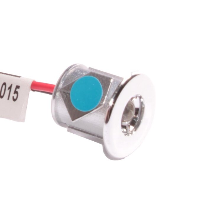 Fjord Outdoor Inbouwspot Mini Chroom 18mm Blauw Licht