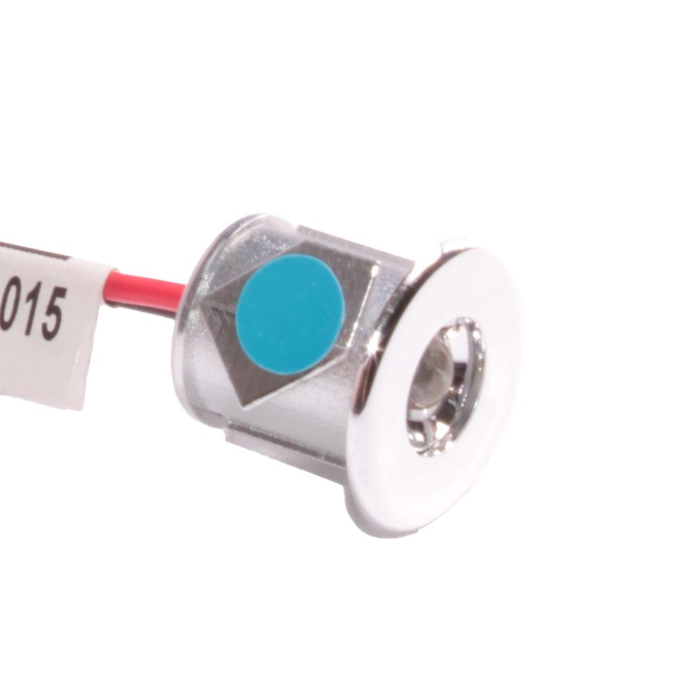 Fjord Outdoor Inbouwspot Mini Chroom 18mm Blauw Licht