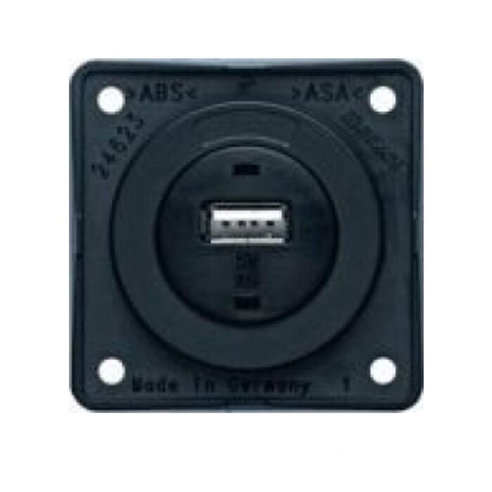 Berker Berker Contactdoos 1x USB Lader 12V Inbouw Zwart Mat