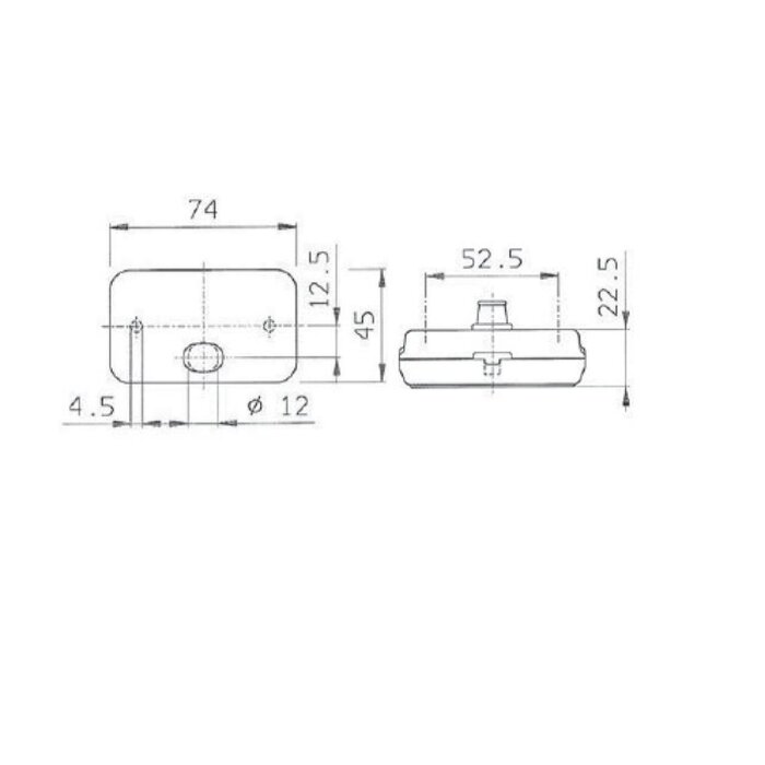 Jokon Jokon Zijmarkering SMLR130 Rechthoekig Opbouw Oranje