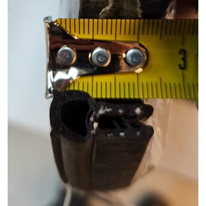 FjordOutdoor Klemprofiel met Sponsrubber Bovenkant 1-3mm 100mtr