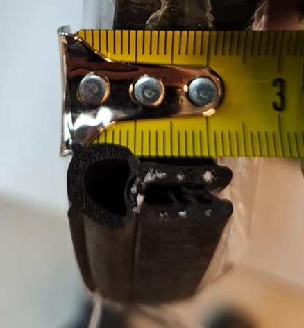 Fjord Outdoor Klemprofiel met Sponsrubber Bovenkant 1-3mm 5mtr