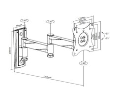 Vechline Vechline TV Steun Wandmontage 2-Armen