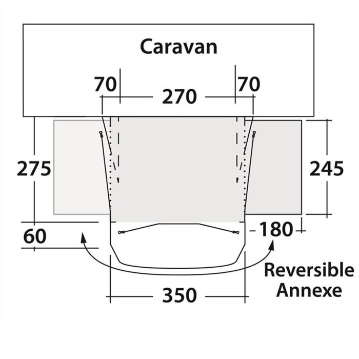 Outwell Outwell Caravanvoortent Reed 350SA