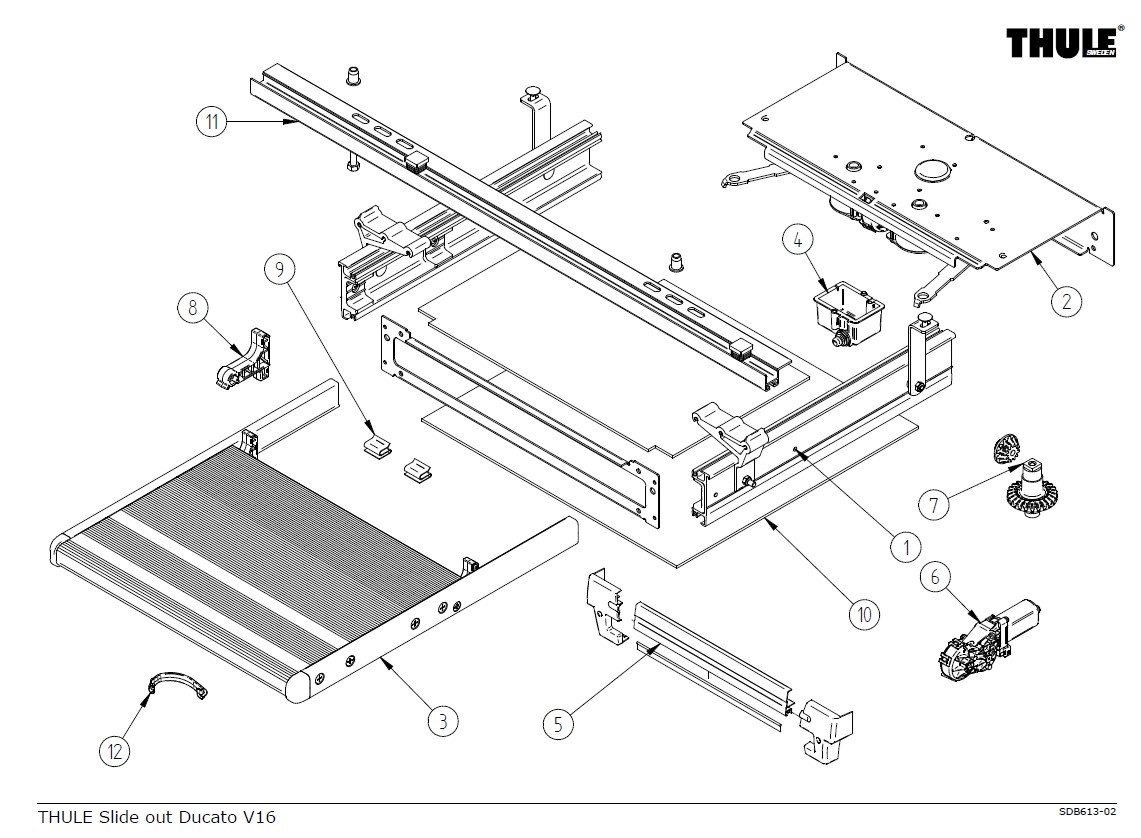 Thule Thule Front protection slide out 700 V12-VAN / V16-Ducato