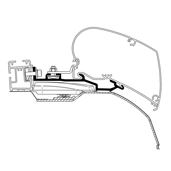 Thule 6200 Adapter +afdichtingskit dakdrager Ducato H2L2