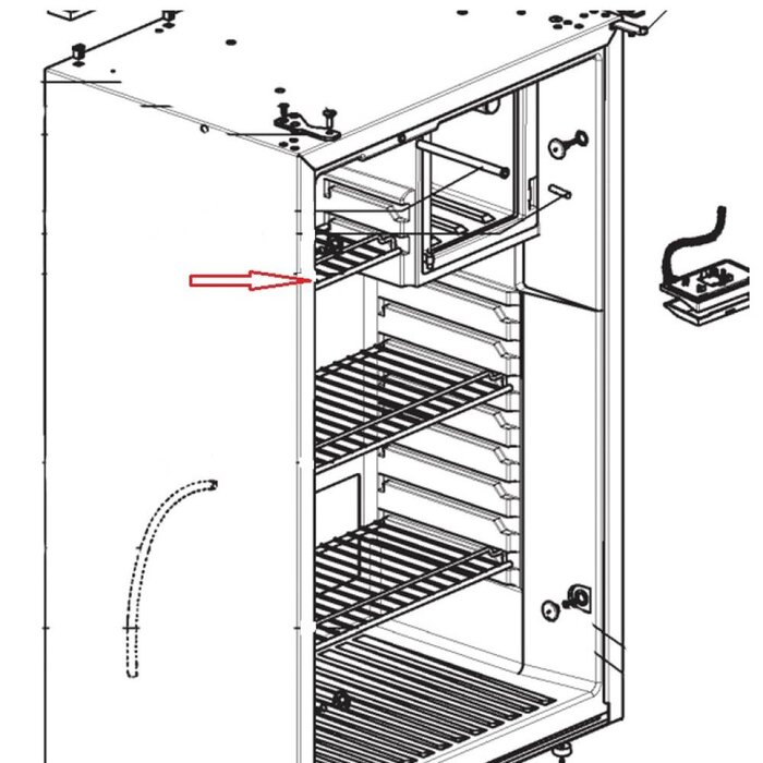 Dometic Metalen rooster koelkast boven RM4230