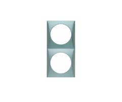 Berker Berker Afdekraam Flow 2-Vaks Chroom Hoogglans