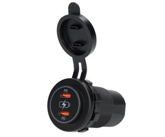 Fjord Outdoor Power Line Contactdoos USB-C PD Lader 2x3A