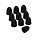NUT COVER KIT M5 BLACK 10 PCS