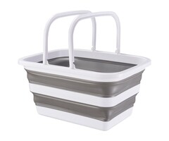 ViaMondo ViaMondo Mand met Hengsels Opvouwbaar Grijs/Wit 12L