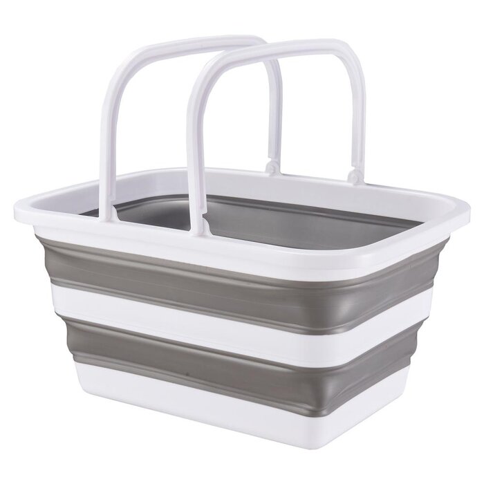 ViaMondo ViaMondo Mand met Hengsels Opvouwbaar Grijs/Wit 12L