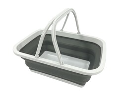 ViaMondo ViaMondo Mand met Hengsels Opvouwbaar Grijs/Wit 9.5L