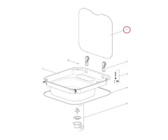 Thetford Thetford Glasplaat Spoelbak Rectangular Clear SBL34XX