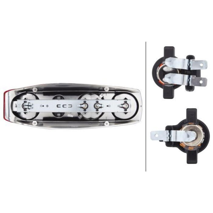 Hella Hella Achterlicht Caraluna II Plus Rem/ Knipper/ Mist/ Achteruitrij/ Zijmarkering/ Driehoek Reflector Rechts