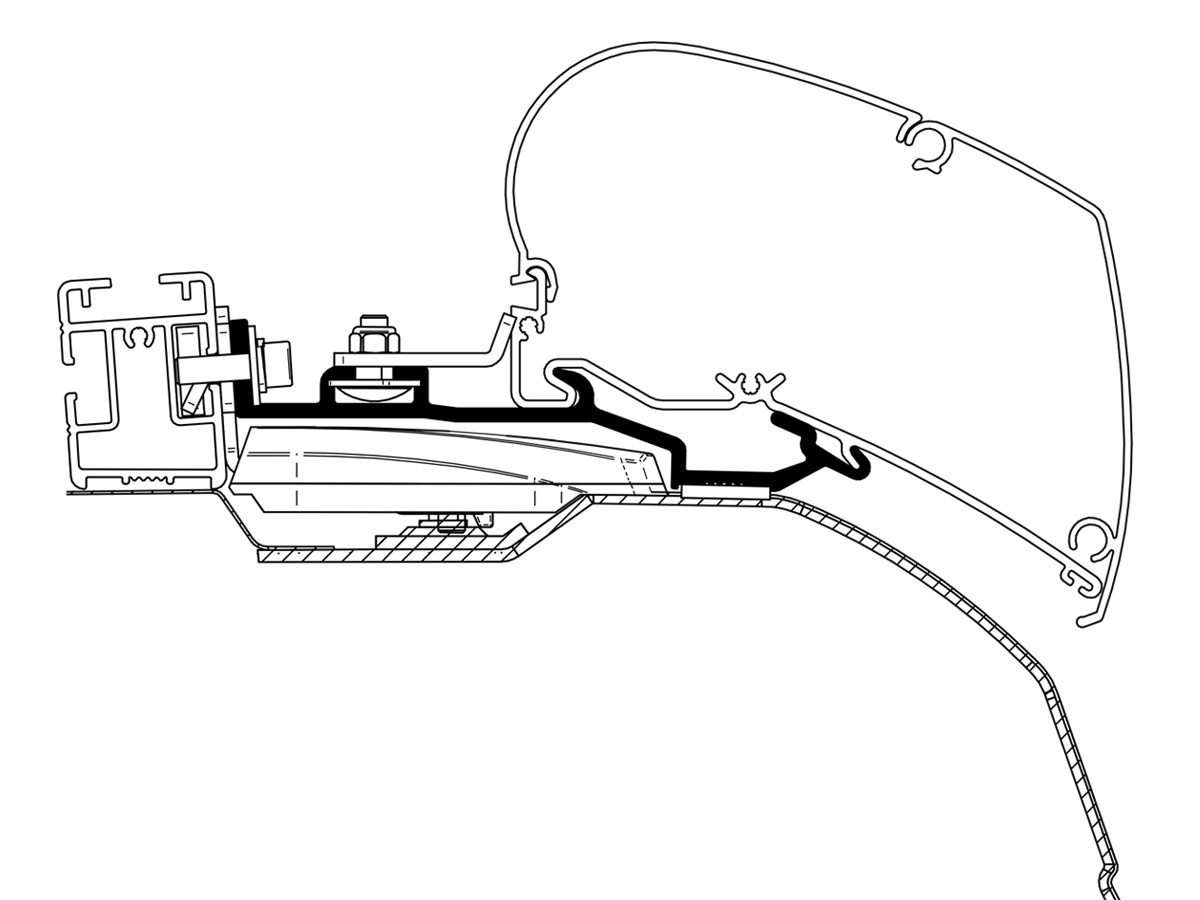 Thule 6200 Adapter +afdichtingskit dakdrager Ducato H2L3 / H2L4